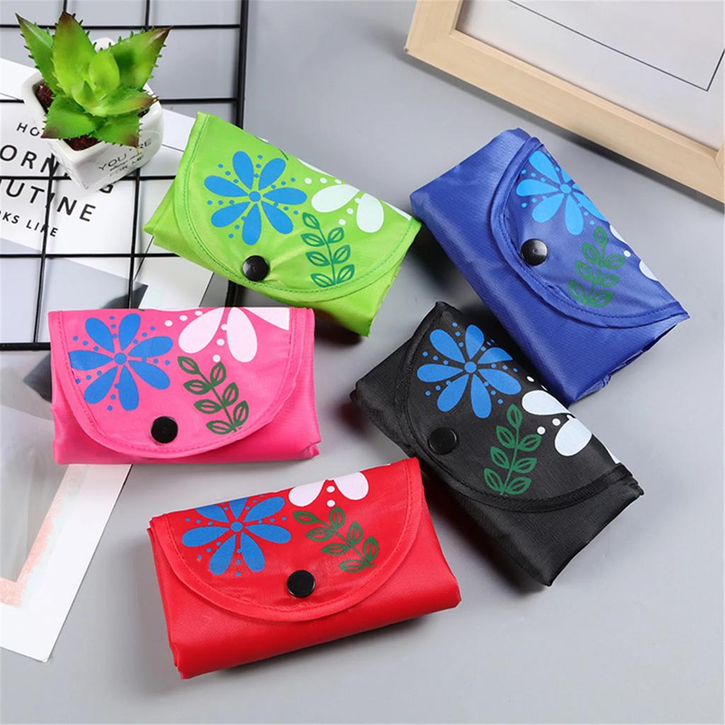 Foldable Shopping Bag for Women Portable Eco Grocery Pouch Tote Storage Bag Travel Pouch