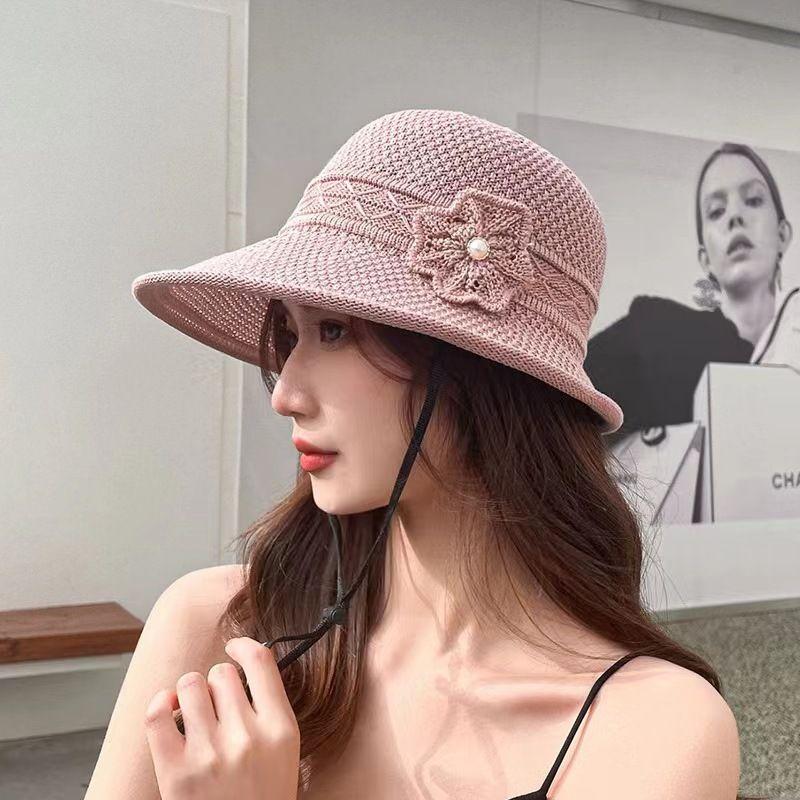 Summer Women's Hat Fresh Sunshade Hat Grass Hat Fisherman Hat Simple and Versatile Sun Hat Women