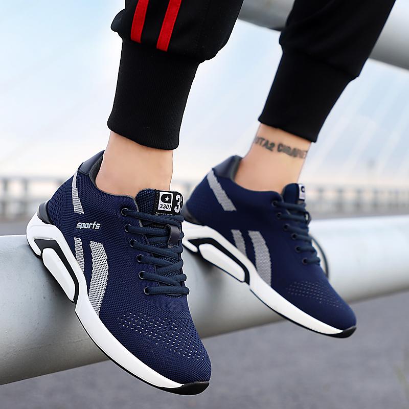 Golden Sapling Spring Fashion Men's Shoes Invisible Internal Heighten Man Shoes Breathable Mesh Comfy Leisure Sports Sneakers