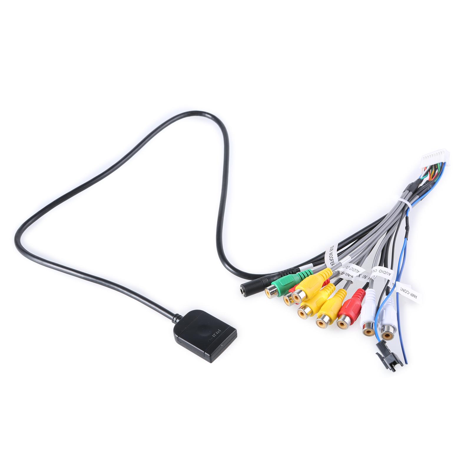 

Android Car Navigation RCA Audio Cable SIM Slot Fan Wire for Reverse Assistance Car Stereo RCA Wiring Adapter 8