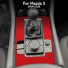 Top Wildleder Zieraufkleber für Mazda 3 Axela BP 2019 2020 2025 2025 2025 2025 2025 Auto Mittelkonsole Schaltknauf