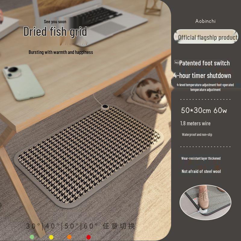 Electric Heated Foot Warmer Mat for Office - Winter Warmth Solution