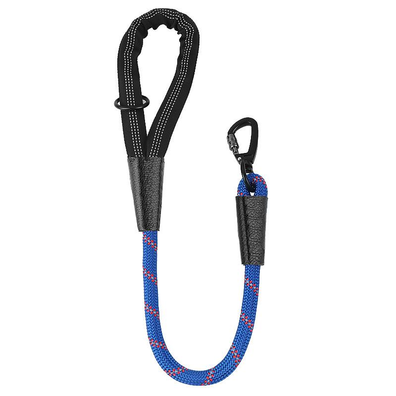 Dog Leash Short Dogs Leash Reflective Leashes for Large Dog Walking Nylon Pet Chain Comfortable Handle Dogs Leashes 62cm Rope