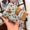 Flower Short Trifold Wallet Elephant Coin Pouch Casual Printed Card Bag  Men