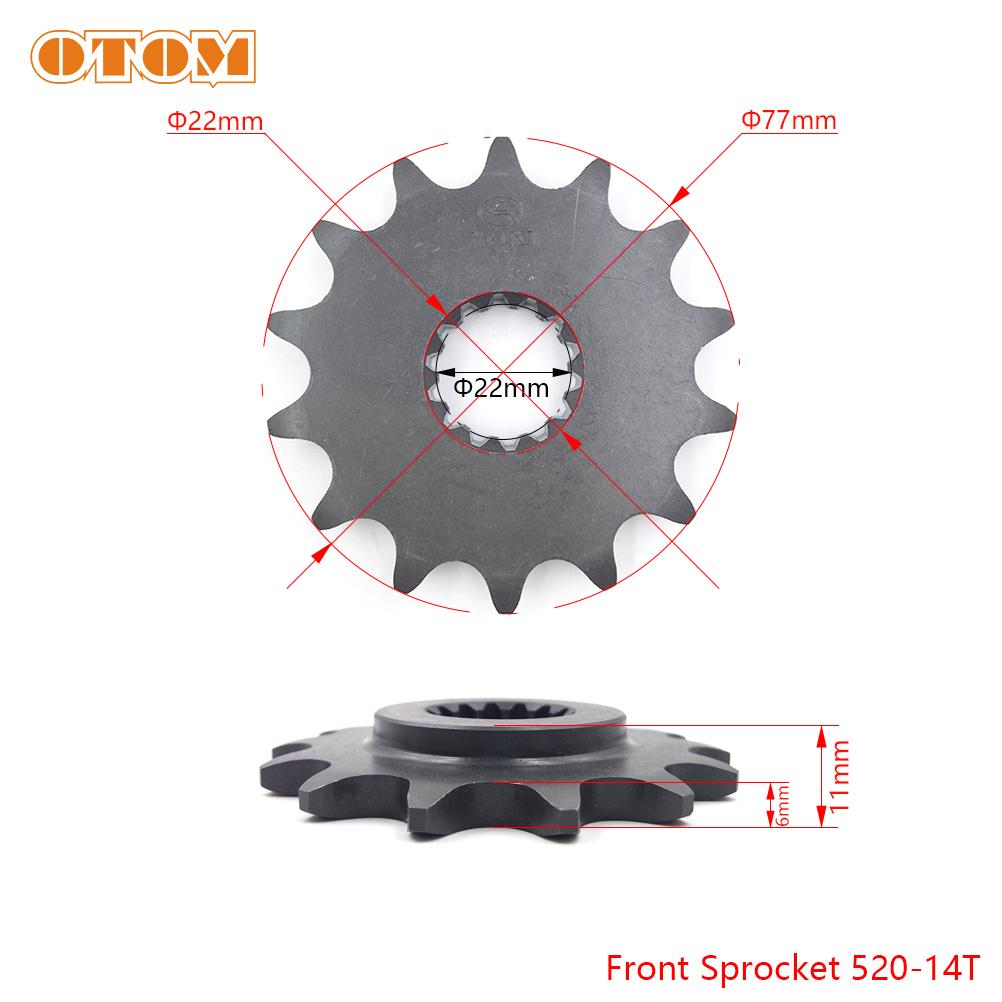 OTOM Motorcycle Front Sprocket NC450 Engine Parts 13T 14T Chainwheel Fit 520 530 Chain For ZONGSHEN KAYO BSE KEWS Motocross Bike