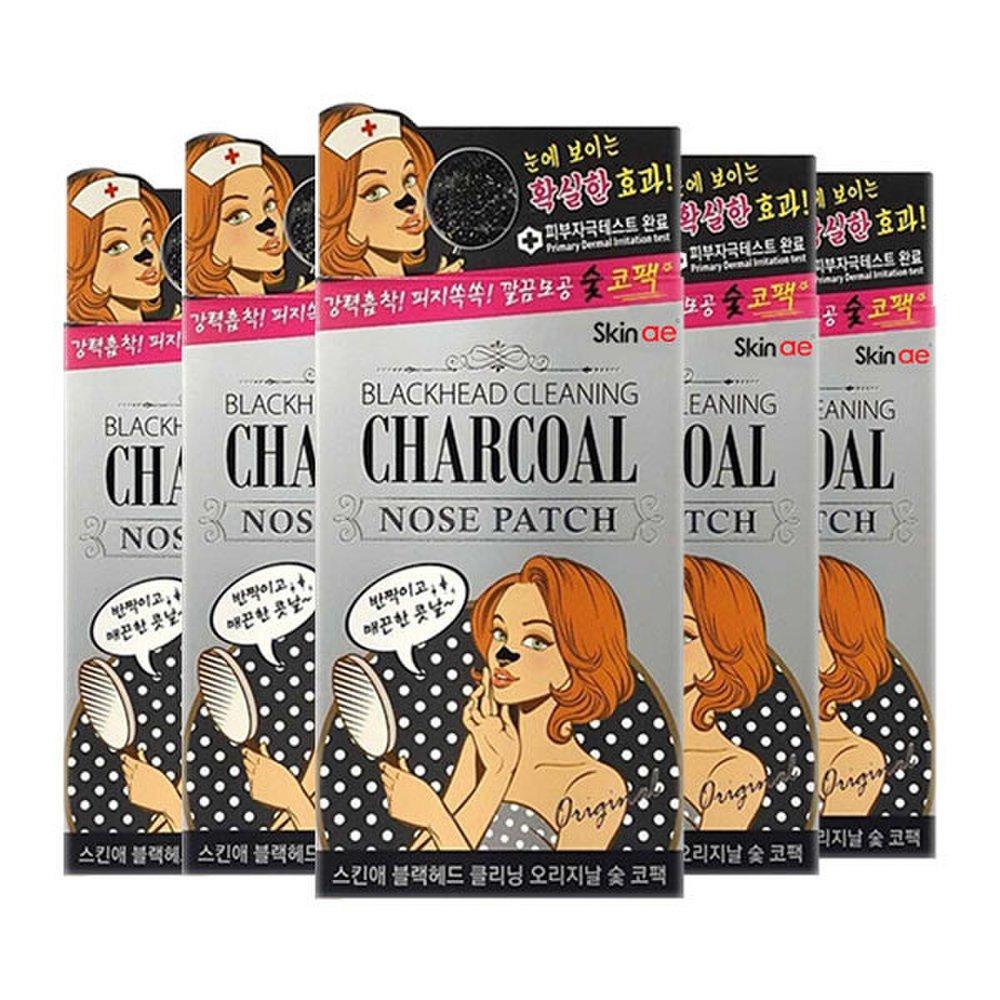 

skin ae charcoal nose pack 7 sheets x 5/sebum/blackhead charcoal