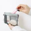 Compact Double-Layer Zipper Mesh Bag: Student Coin Purse & Cosmetic Organizer