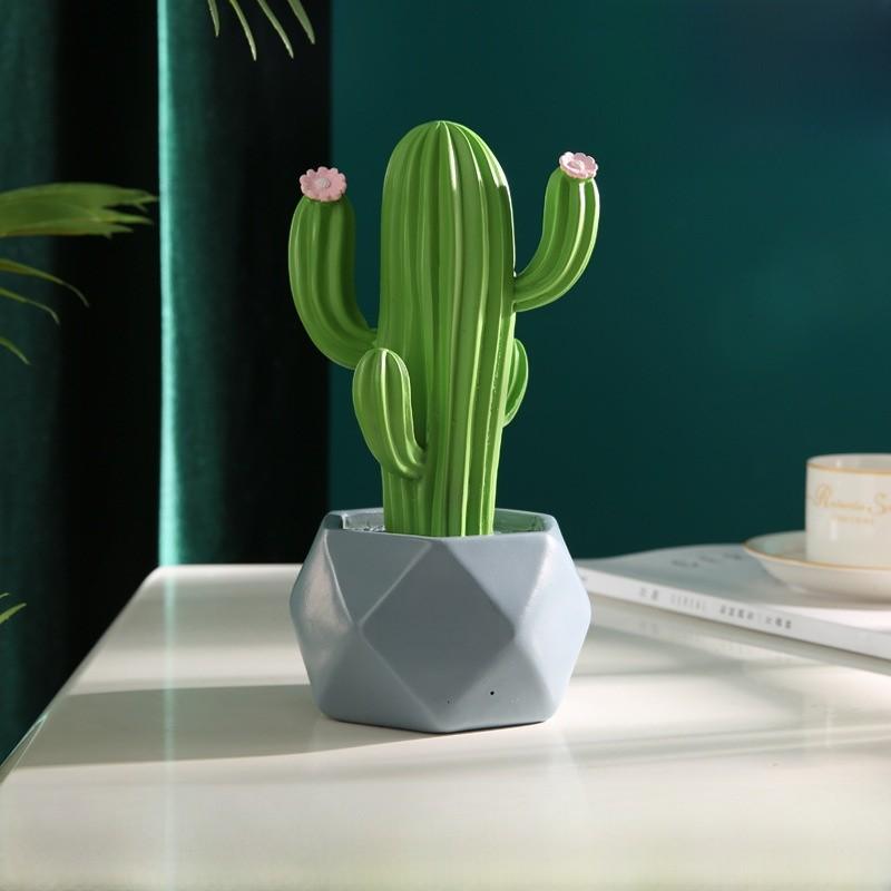 Resin Cactus Ornament For Creative Home Decoration Gift For Childrens Gift Day
