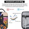 Sunflowers Surround Cat Pattern Insulated Lunch Bag for Women Kids Portable Food Boxes Thermal Lunch Box Tote