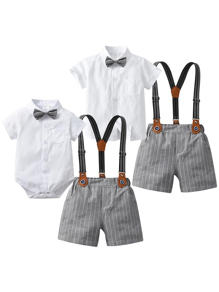 2026 New Style Boys' Summer Overalls & Bodysuit Set