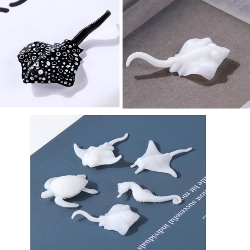 3D Diy Crystal Epoxy Material Filling Enclosed Marine Animal Model Micro Landscape Fish Sea for Turtle Material Accessor