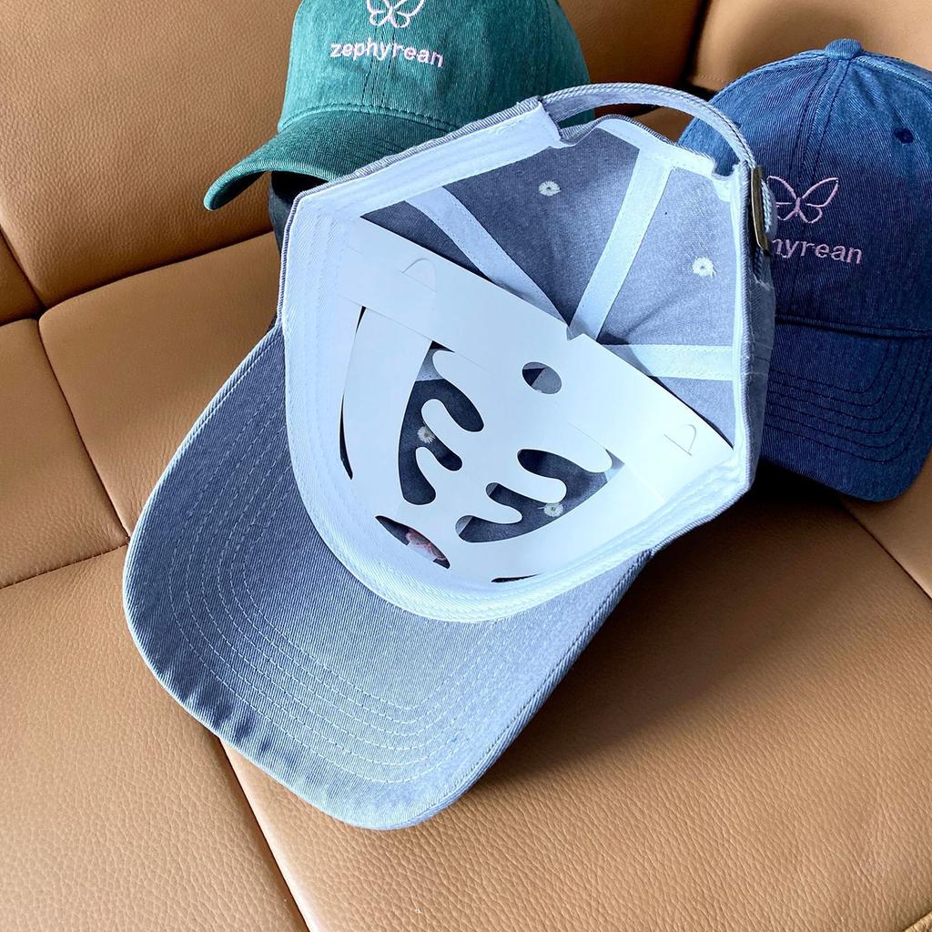 Japanese Fashion Trendy Baseball Cap Embroidered Butterfly Baseball Cap Couple Student Men and Women Sun Protection
