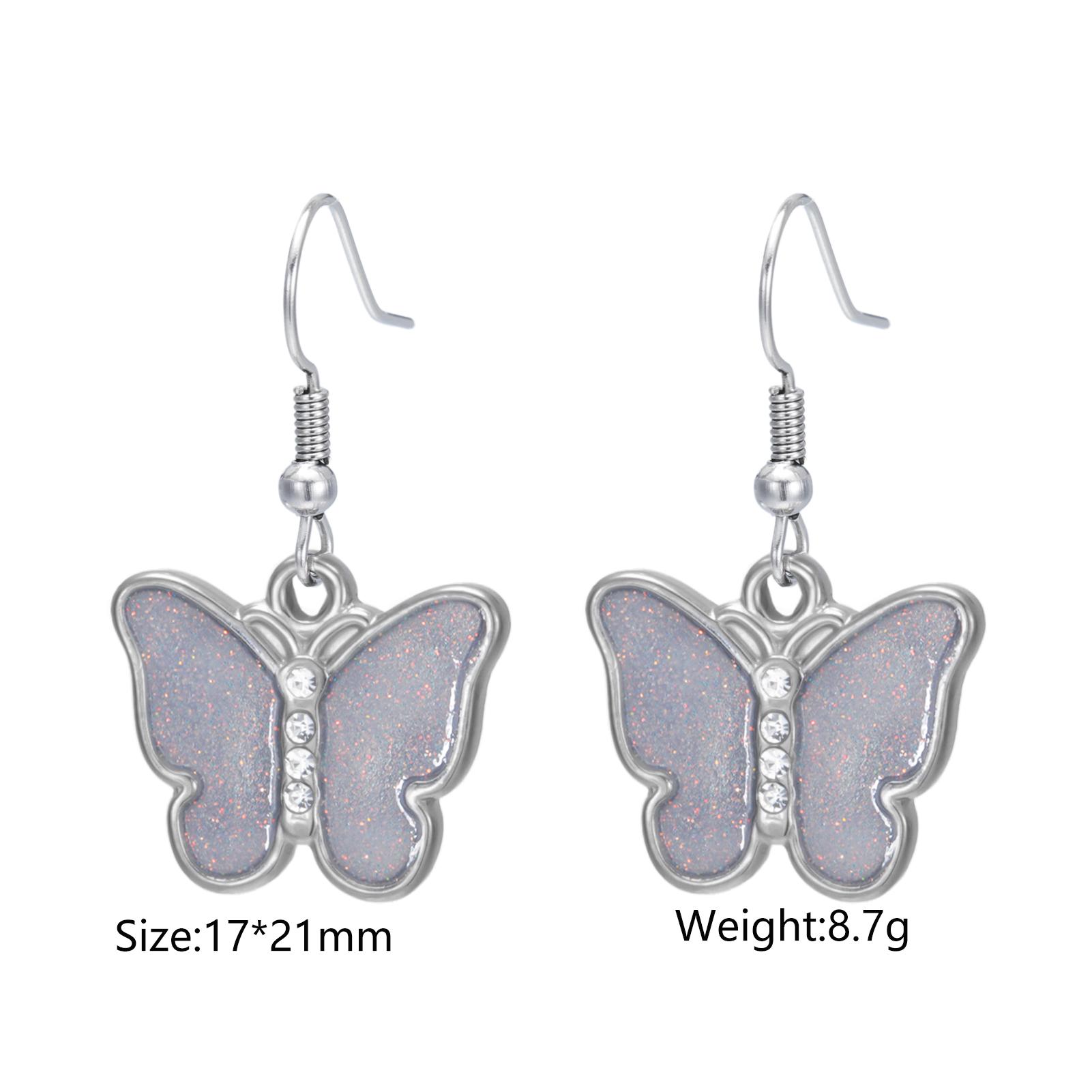 

Colorful Butterfly Earrings Drop Earrings For Women Girls Stainless Steel Dangle Earrings Jewelry Party Birthday Gift Wholesale