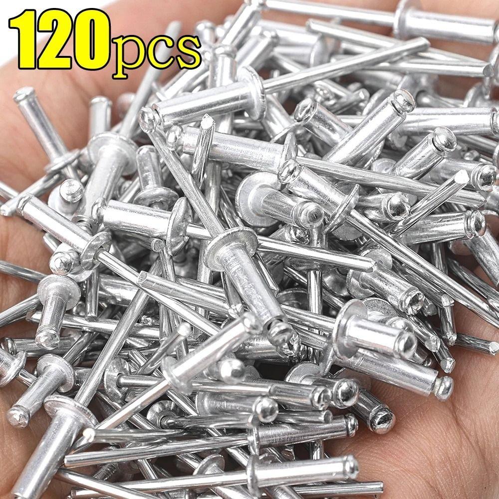 

Dome Head Self Plugging Rivets Nail Aluminum Alloy Mandrel Exhaust Rivet DIY Fasteners 120pcs