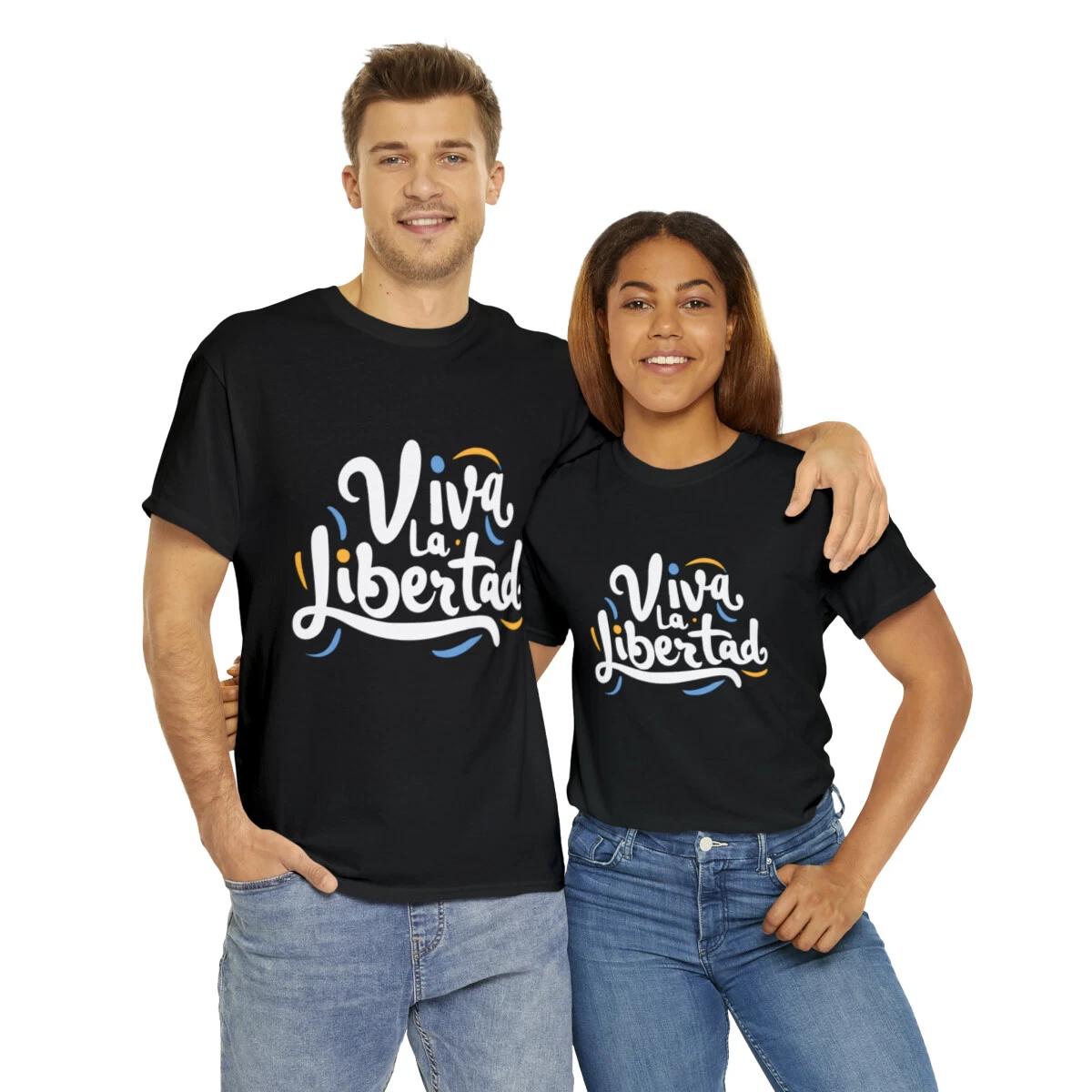 Viva La Libertad Javier Milei Graphic Tee Shirt, S-5XL S