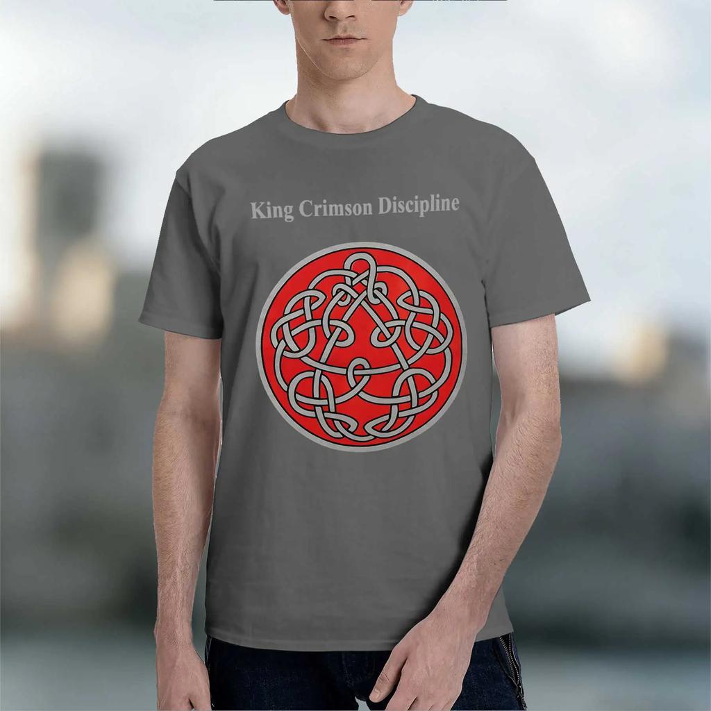 King Crimson DISCIPLINE 2026 New Fashion Heavyweight Hot Selling Retro Printed Pattern Fun Round Neck Tshirt for Daily Comfort
