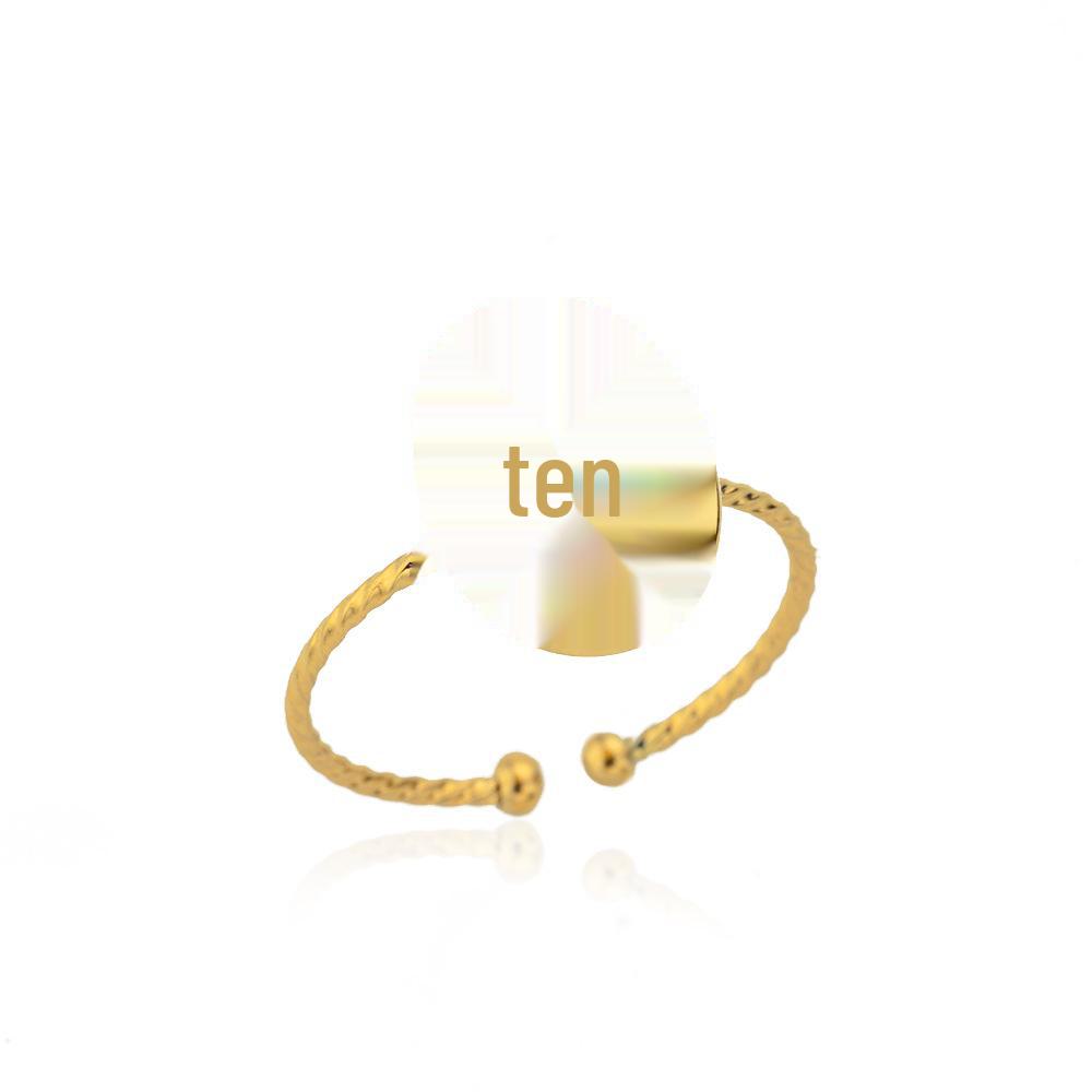 18K Gold Plated Butterfly Spiral Ring - Stainless Steel Cross Design for Women