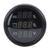 Medidor Digital de Nivel de Agua Residual Voltaje 3 en 1 de 52 mm 12V 24V Universal para Coche Barcos Marinos Autocaravanas Pantalla Azul Esfera Negra