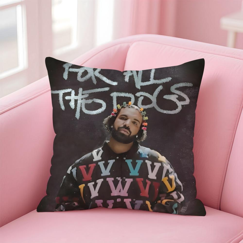 popular singer Drake Cushion Cover Comfortable Reversible Pillow Cover Ideal for Car Sofa Bedroom & Beyond