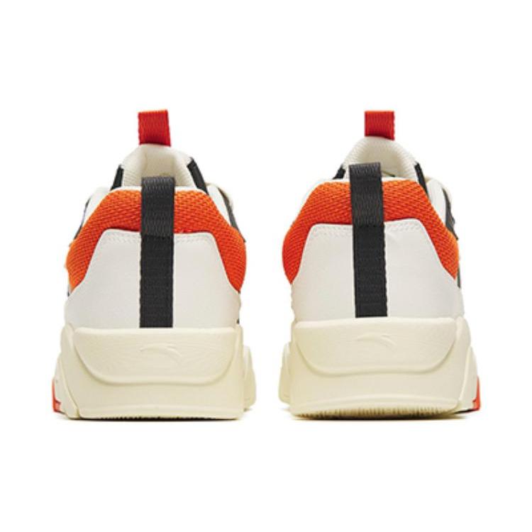 Anta Flame 3.0 Lightweight Cushioning Low top Skateboard Shoes Men's White Orange 112248089-3