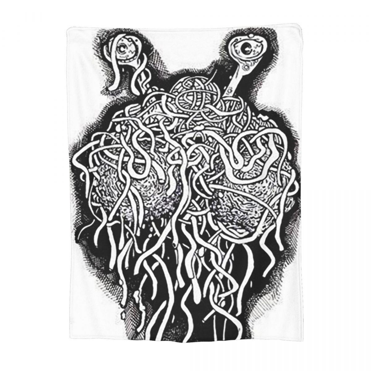 The Flying Spaghetti Monster Flying Spaghetti Monsterism FSM Blanket Flannel Sofa Throw Blanket Portable Throws Bedspread Quilt 30x40in