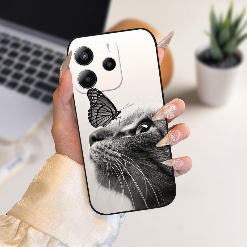 Phone Case For Redmi Note14 Silicone TPU Phone Coque Cover Cases For Redmi Note 14 4G Fashion Soft Protective Bumper Fundas Bags
