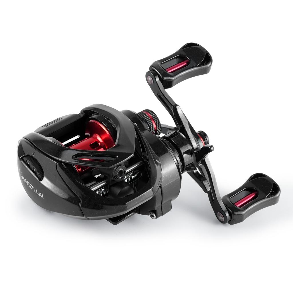 PL Baitcasting Fishing Max Drag Light Surfcast Baitcaster Reel J-BARZILLAI Reel, Saltwater/Freshwater Reel, 8KG, Reel, (Left-Handed)