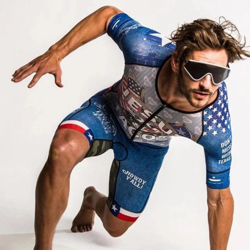 Men Women Triathlon Cycling Suit One-Piece Race Wear Winter Thermal Compression Outfit
