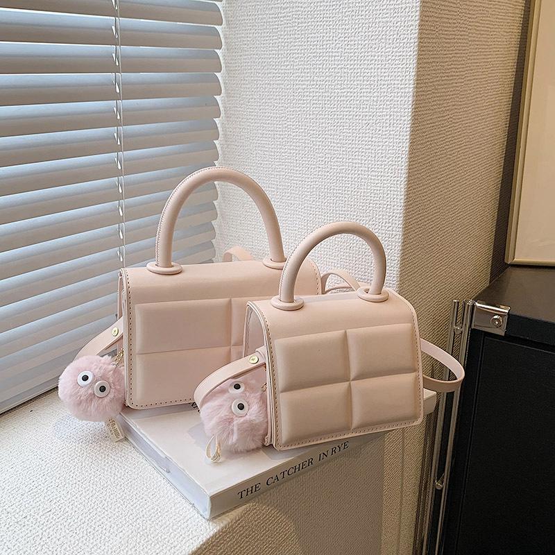 Summer New Fashion Niche Solid Color Flip Small Square Bag Portable Shoulder Oblique Span Women's Bag