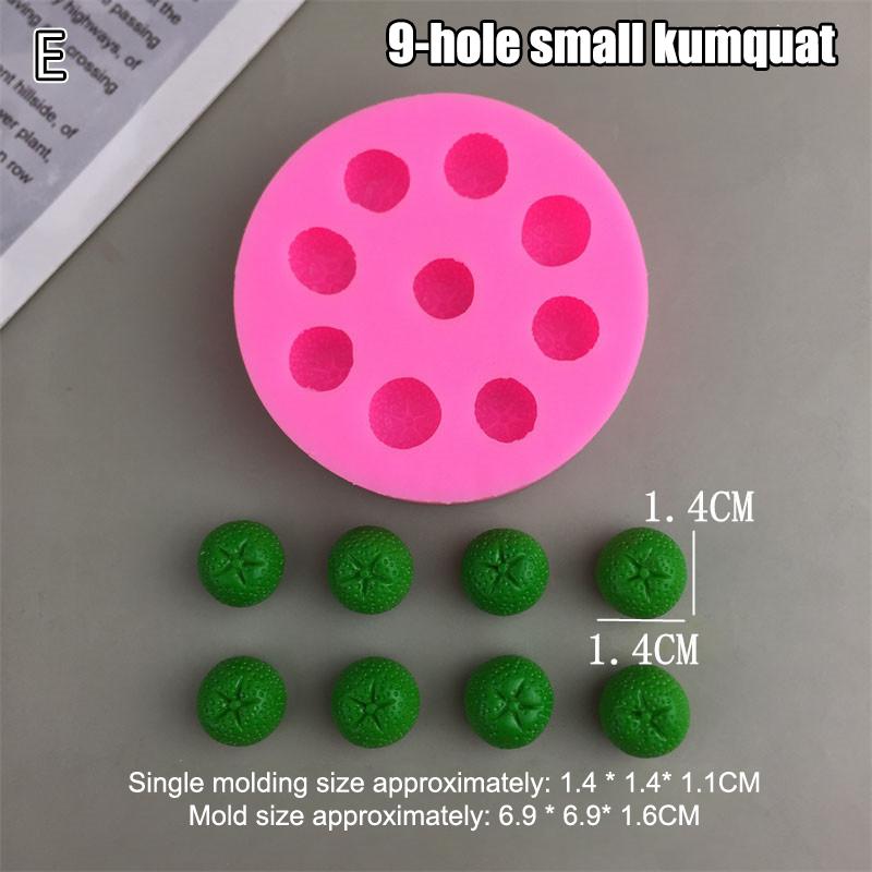 Silikonfruktformar för tårtdekoration 3D-frukt Choklad Fondant Dekorativa formar Godis Gelé Gummy Tvålform