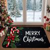 Blue Buffalo Plaid Snowman Christmas Decor Doormat Xmas Pine Tree Snowflake Floor Rug Festive Entrance Porch Carpet