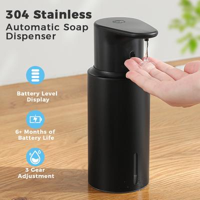 480ml Kitchen Soap Dispenser Automatic Sensor Hand Sanitizer Machine Intelligent Electric Body Wash Soap Dispenser 304 Stainl