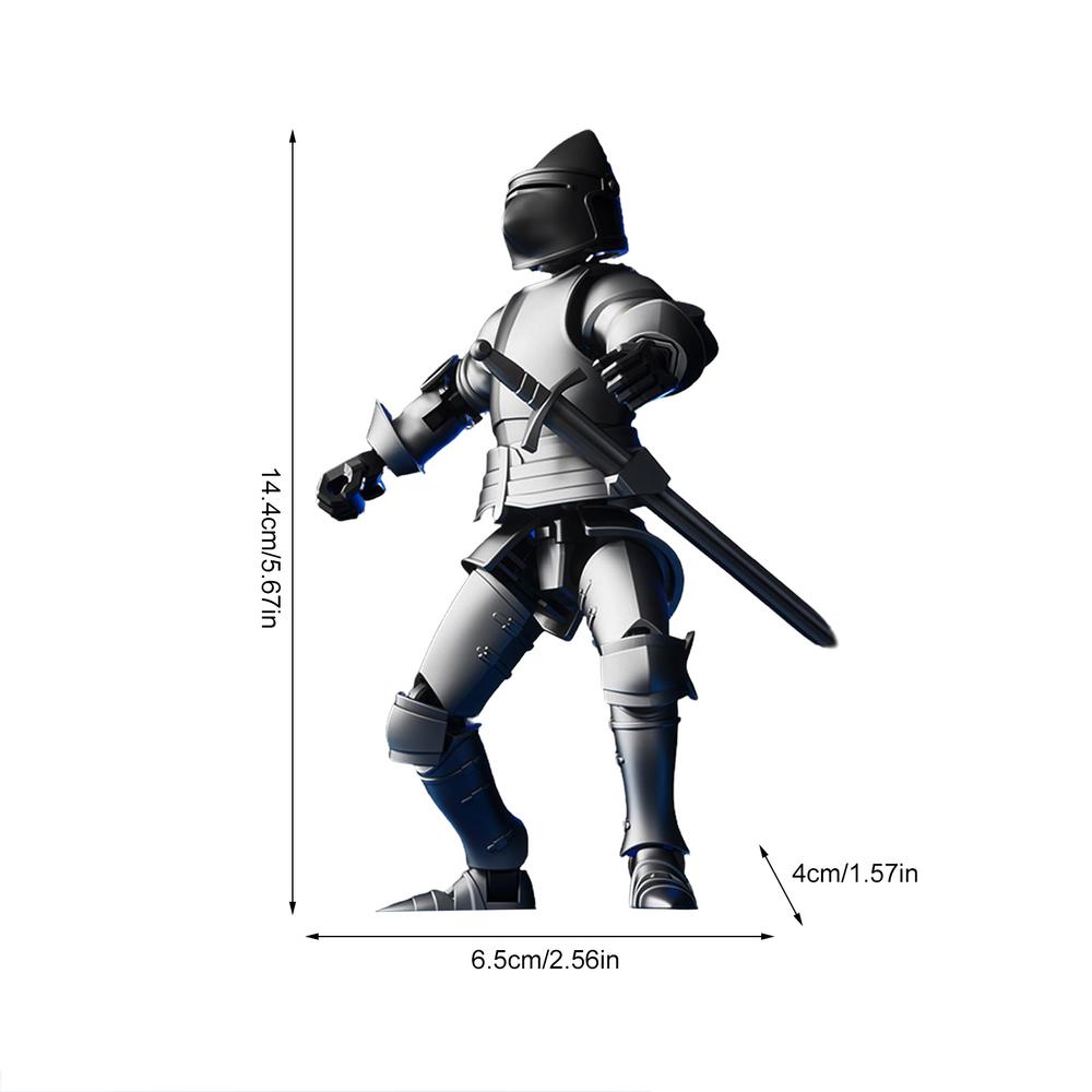Medieval Action Figures Anime Figures Toys Movable Robot Multi-Jointed Dummys Fully Articulated Action Figures for Desk Display