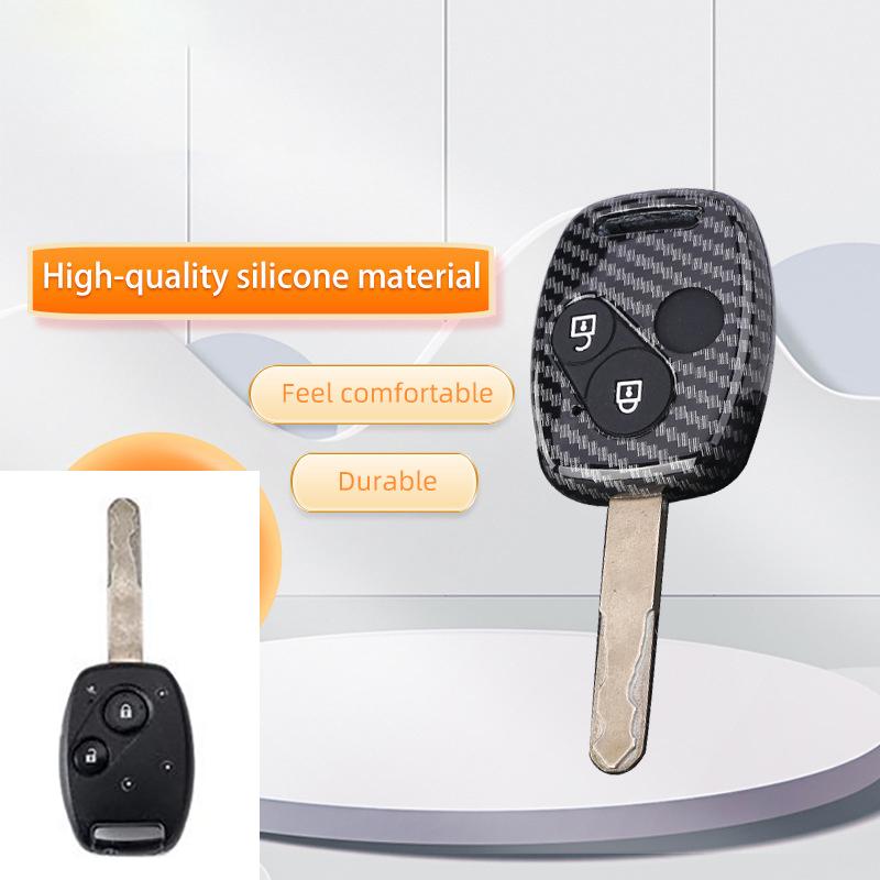 Carbon Fiber Car Key Fob Case Cover For Honda Accord Civic Cr-V Fit Ridgeline