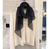 NINA SOLOR Polka Dot Silk Scarf