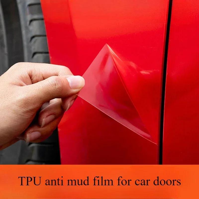 For Tesla Model Y TPU Transparent Film Front Rear Door Extended Car Body Protective Film Invisible Car Clothing Set 2025