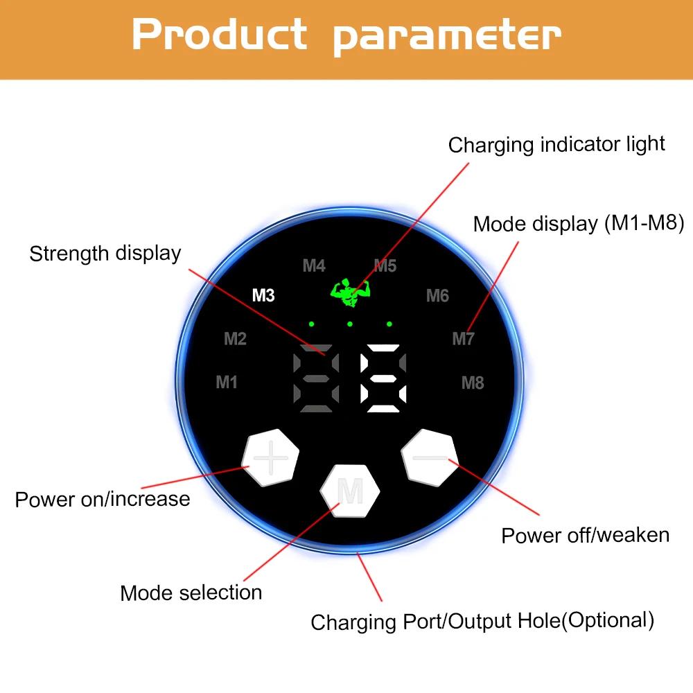 Intelligentes Armmassagegerät mit EMS-Muskelstimulator, elektrischem Armtrainer, USB-Aufladung, Schlankheits- und Formmassagegerät, Gewichtsabnahme und Fitness