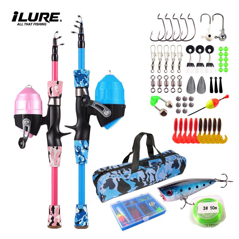 Mládežnická venkovní rybářská sada: Prut pro začátečníky (1,2 m/1,5 m) pro Děti a Teenagery