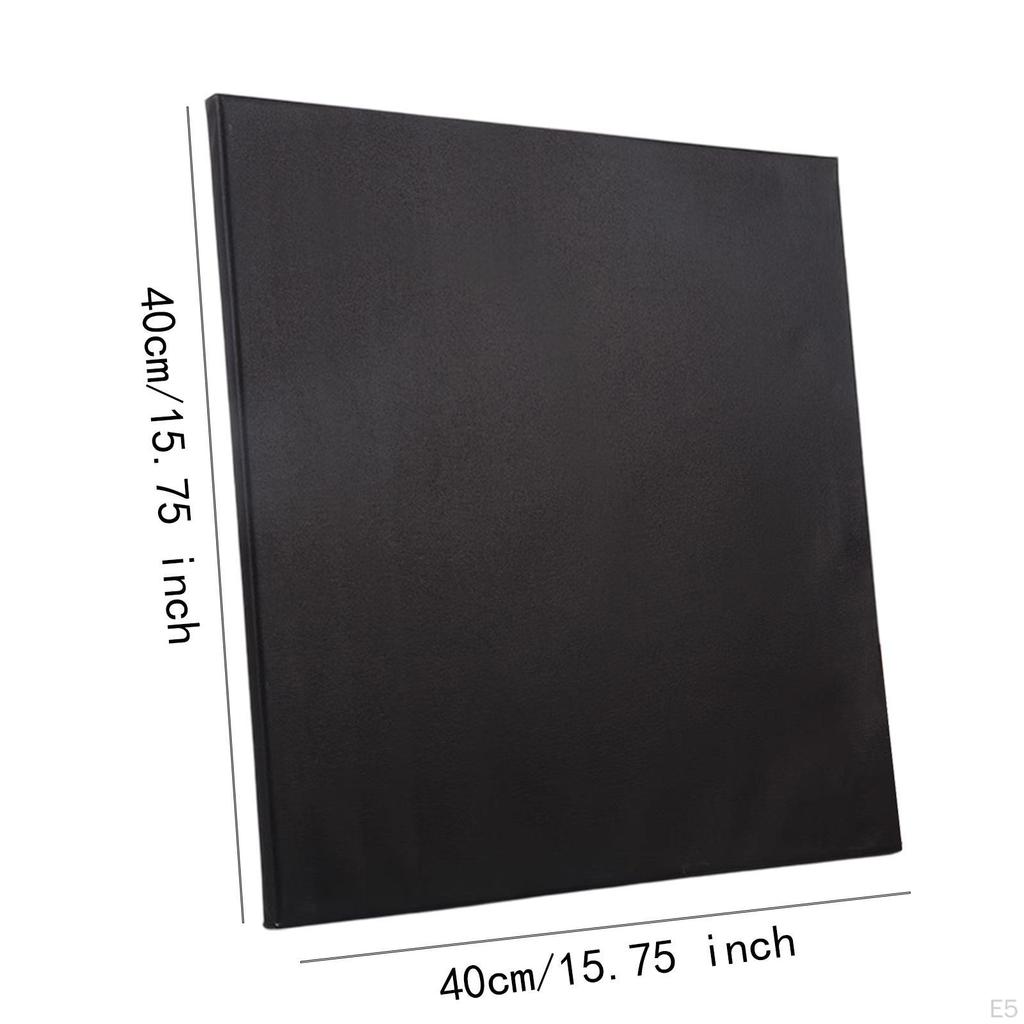 2 Pack Black Canvas Art Supplies with Wooden Frame for Crafts