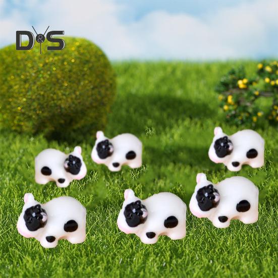 24 Stück Mini-Milchkuh-Figur aus Kunstharz, winziges Rinder-Ornament, Miniatur-Tierstatue, Spielzeug, Märchengarten, Mikrolandschaft, Desktop-Dekoration