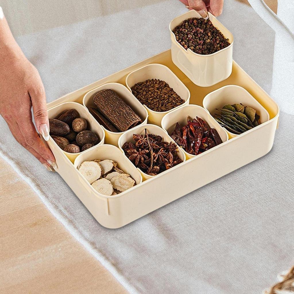 Lebensmittelbehälter Gewürzglas Multifunktional Nachfüllbar Snack Servierplatte für Küche