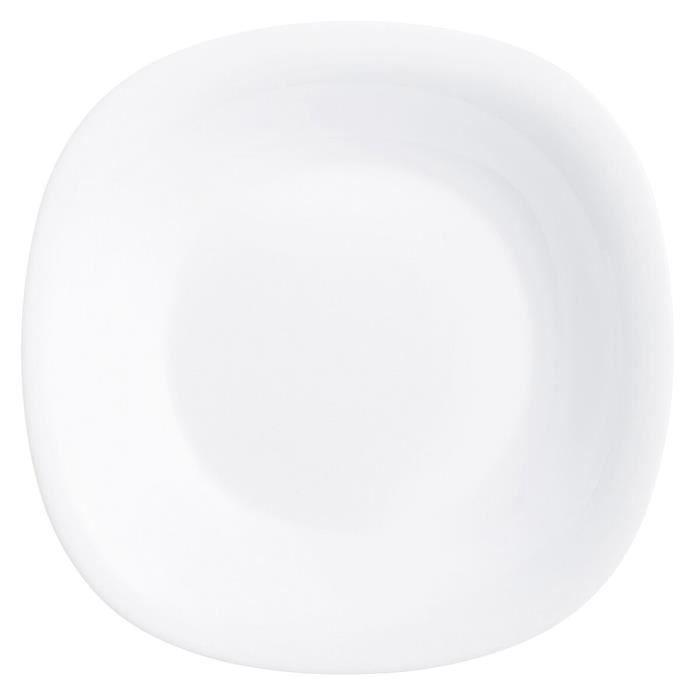 Assiette Creuse Luminarc Carine Blanc Verre (Ø 23,5 Cm) (24 Unités)