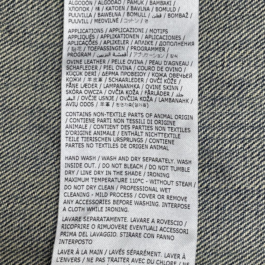 JIL SANDER+ 25Stainless Steel J40DL0157 Blue Navy Cotton Washed & Bleached Short Sleeve Denim Shirt tops S blueUsed