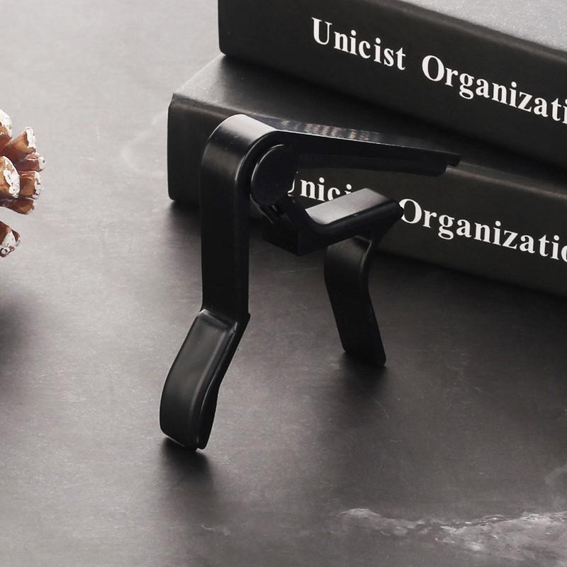 Metall Gitarren Kapodaster für Akustik- und E-Gitarre mit Silikonpolster Aluminium Einhand Kapodaster Klemme