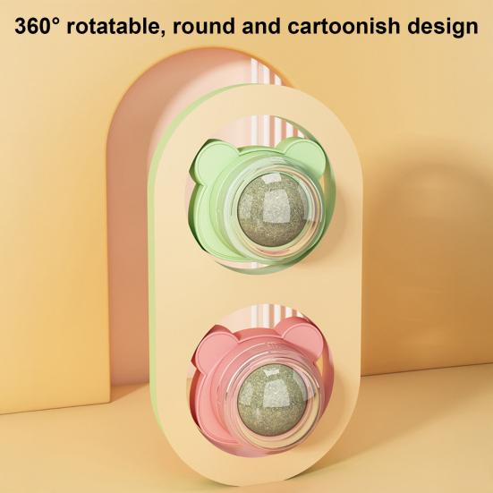 Katzenspielzeug Katzenminze Ball Katzen 360-Grad Drehbarer Katzenminze Ball Sicheres Kätzchen Kauspielzeug für Katzen Lecken Zahngesundheit Fördert Aktives Spiel