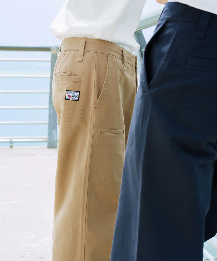 Pieseussi 1990 Wide Mini Pocket Cotton Pants _ Navy