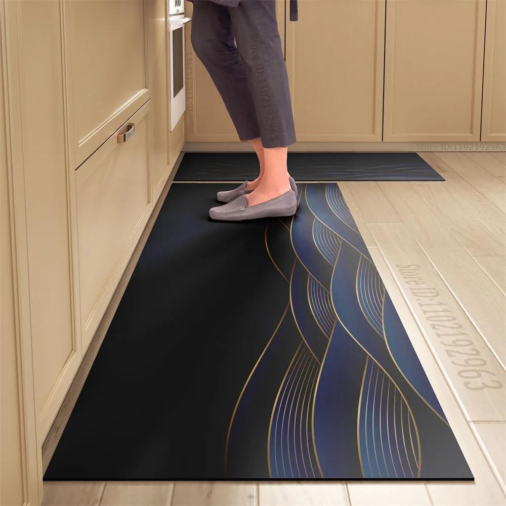 Rutschfeste Küchenmatte Lange Teppiche Kristall-Samt-Teppich für Wohnzimmer Absorbierende Fußmatten Schlafzimmer-Fußmatte Alfombra Kleine Teppiche