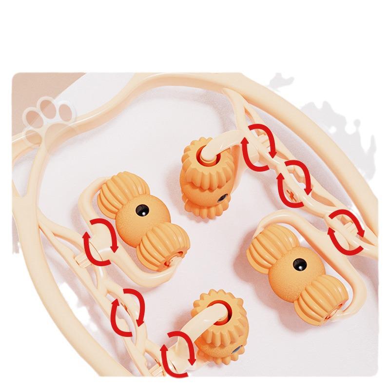 Double Row Roller Magnetic Therapy Neck and Shoulder Massager for Home Use