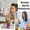 Soft Cover 8.5 Inch X 11 Inch Recipe Spiral Notebook/Journal  120 Pages Of Recipes  Glossy Laminated Cover  Gold Wireo Spiral.