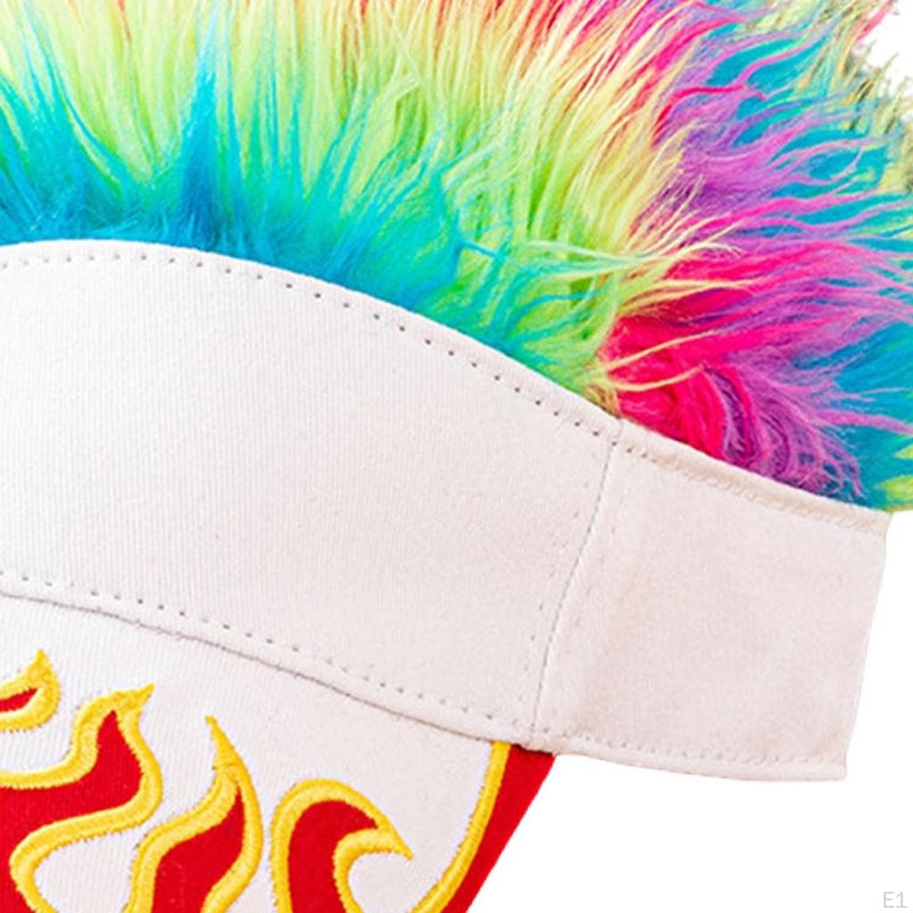 Sun Visor Cap with Fake Hair Lightweight Portable Baseball Hat Birthday Gift